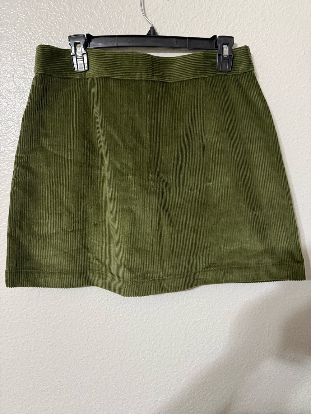 Ted Baker London Olive Green Corduroy Mini Skirt Size 4 - Picture 2 of 3